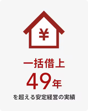 一括借上40年を超える安定経営の実績
